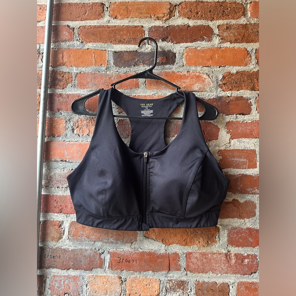 Tek Gear® Zip-Front Medium-Impact Sports Bra